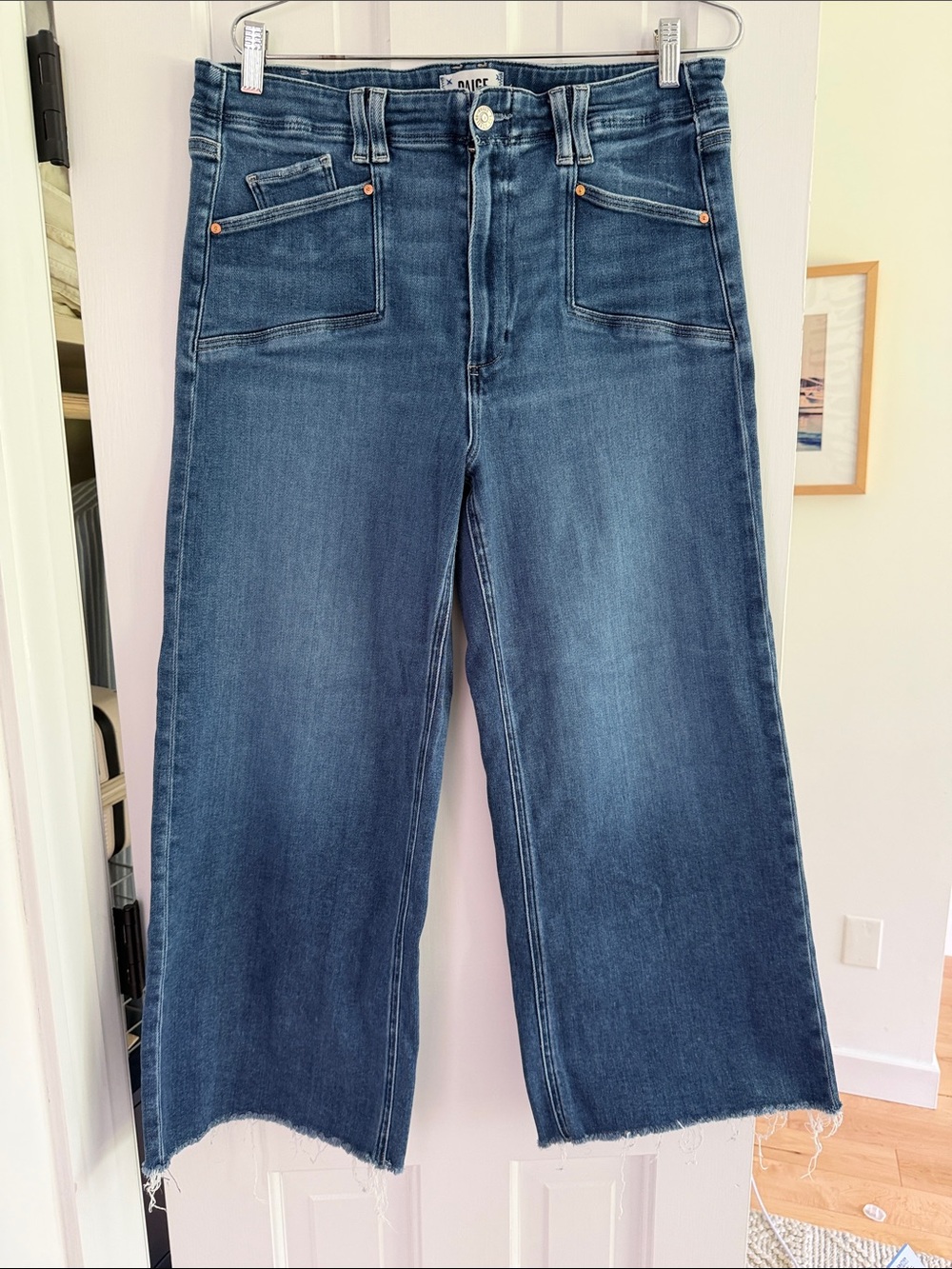 Paige Anessa Wide Leg Cropped Jeans